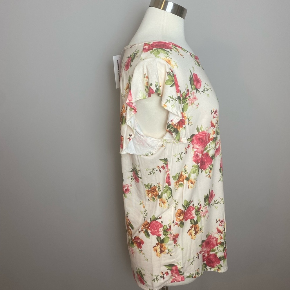Boutique x Royal & Reese Country Western Floral T-Shirt Blouse Costal Grandma LG - Picture 3 of 8